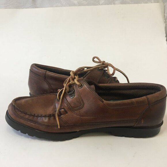 Natural Sports Vintage Boat Shoe Mens's Size 10 Dockside Leather Brown Preppy - Picture 10 of 15